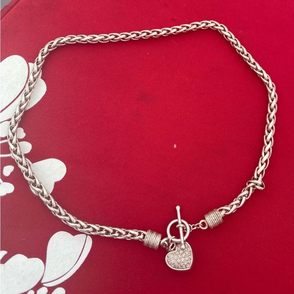 John Hardy Jewelry - Authentic John Hardy Elegant Silver 925 Heart
Charm braided chain with necklace.